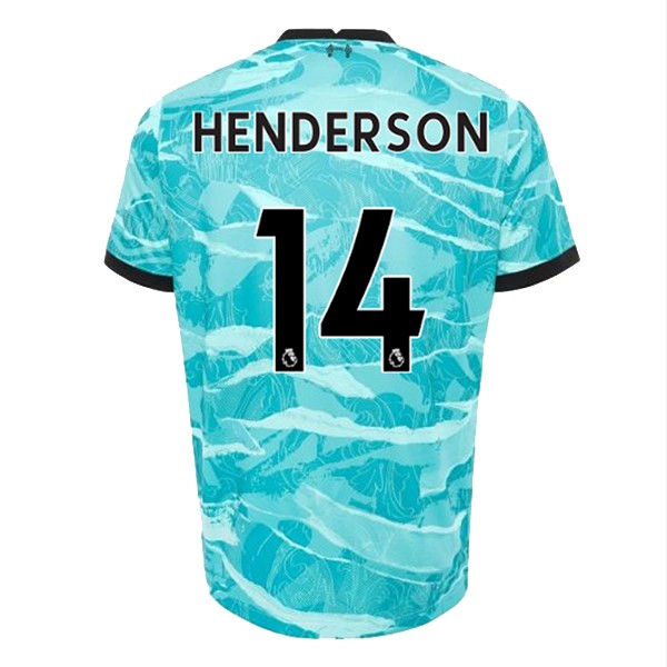 Camiseta Liverpool NO.14 Henderson Segunda Equipación 2020-2021 Azul